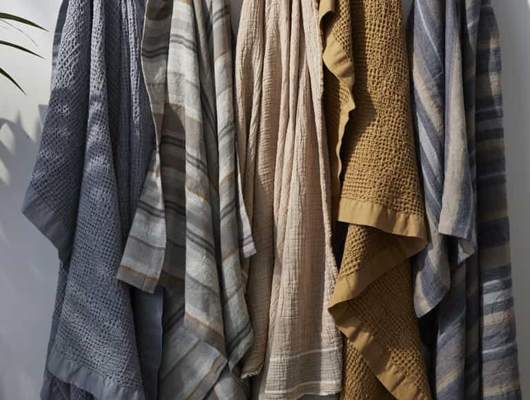 Mojave Organic Linen Throw | Gray