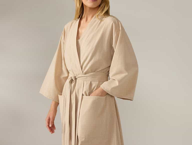 Women's Isla Organic Cotton Robe | Hazel Chambray