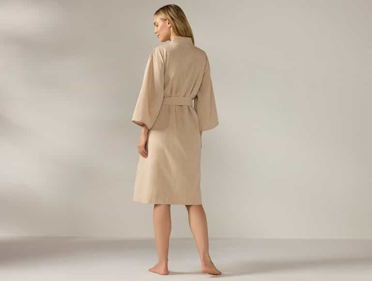 Women's Isla Organic Cotton Robe | Hazel Chambray