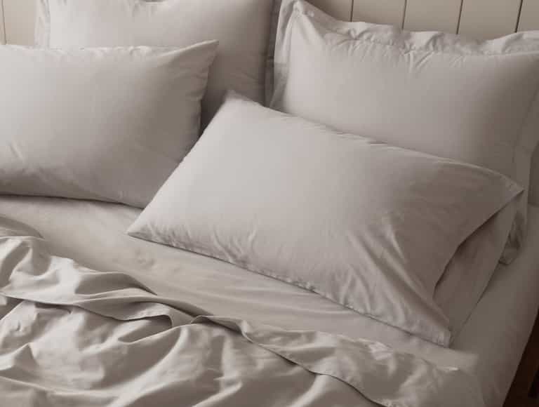 Cloud Soft Organic Sateen Fitted Sheets | Pale Gray