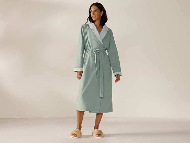 Women's Cloud Brushed Organic Flannel Robe