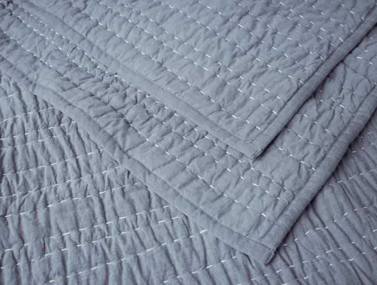 Channel Handstitched Organic Quilt