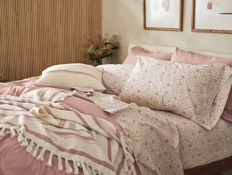 Organic Print Percale Sheet Set