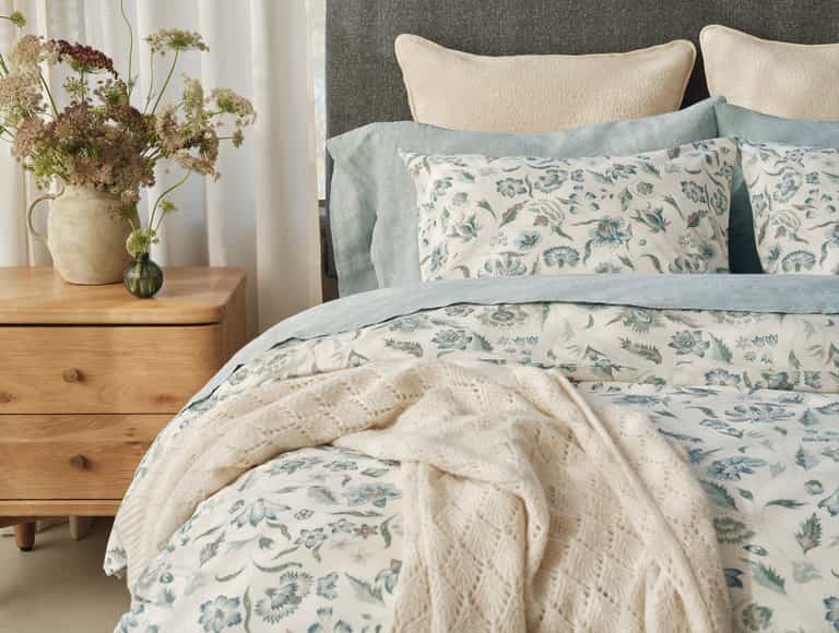 Viola Organic Print Duvet Cover