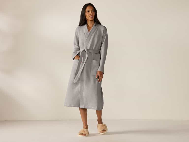 Unisex Organic Waffle Robe