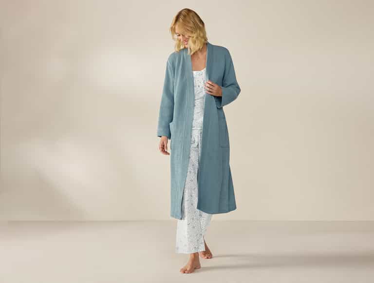 Unisex Organic Waffle Robe