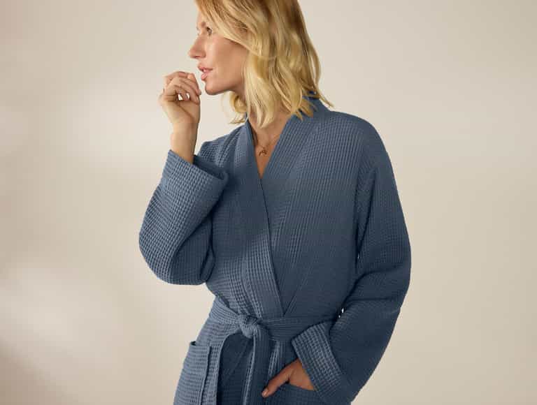 Unisex Organic Waffle Robe