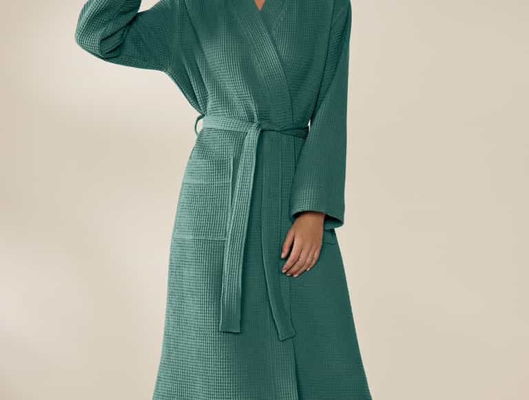 Unisex Organic Waffle Robe