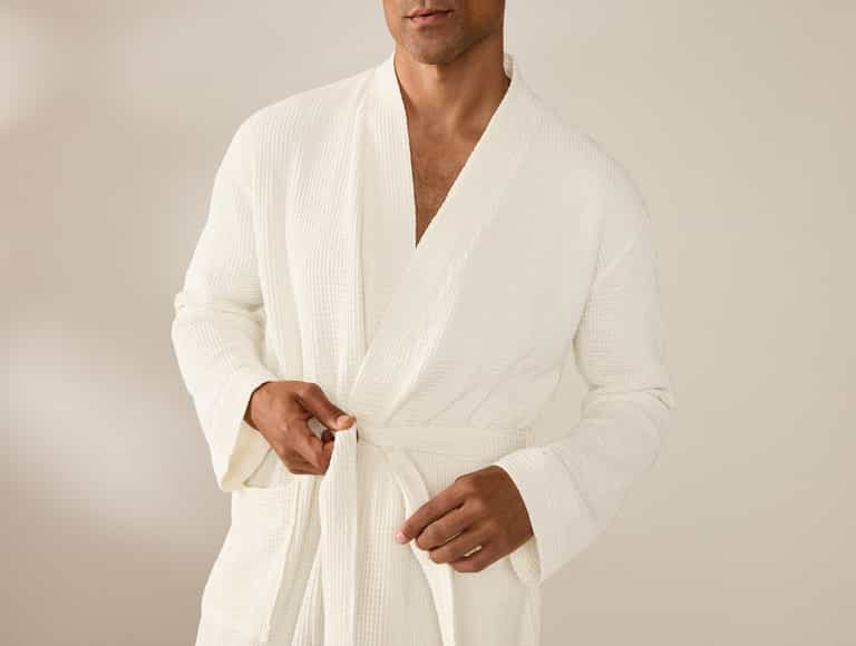 Unisex Organic Waffle Robe
