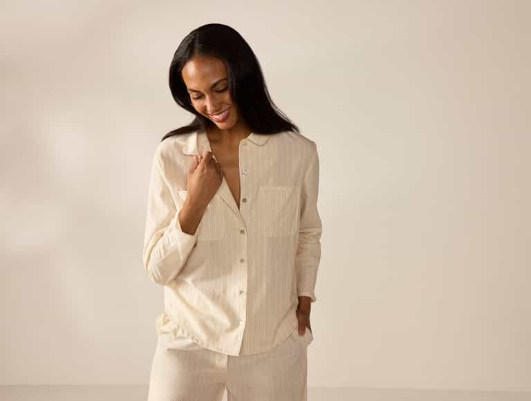 Women's Isla Organic Cotton Long Sleeve Pajama Set