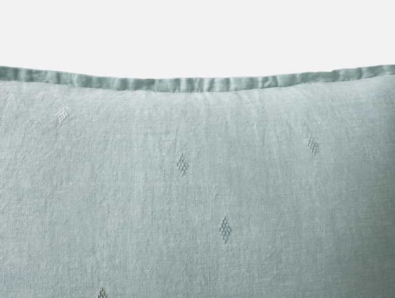 Cambria Embroidered Organic Linen Sham