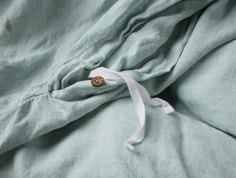 Cambria Embroidered Organic Linen Duvet Cover