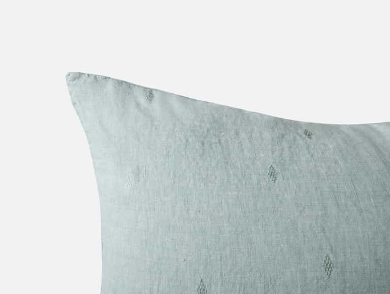 Cambria Embroidered Organic Linen Sham