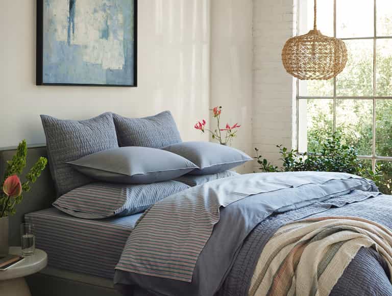 Channel Handstitched Organic Quilt