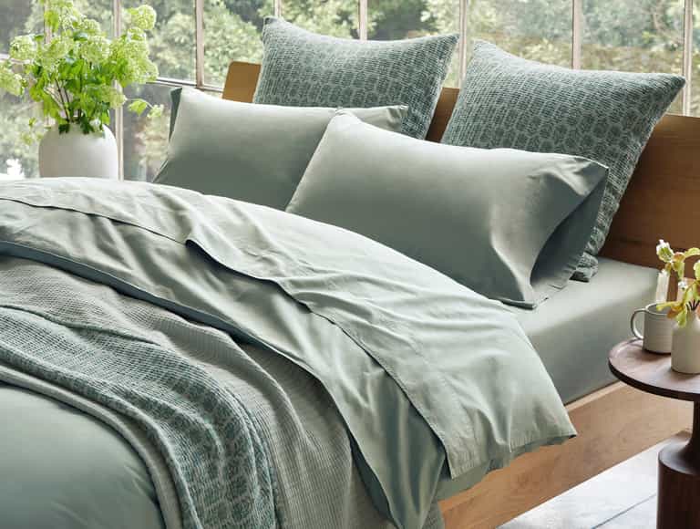 Organic Crinkled Percale&trade; Fitted Sheet
