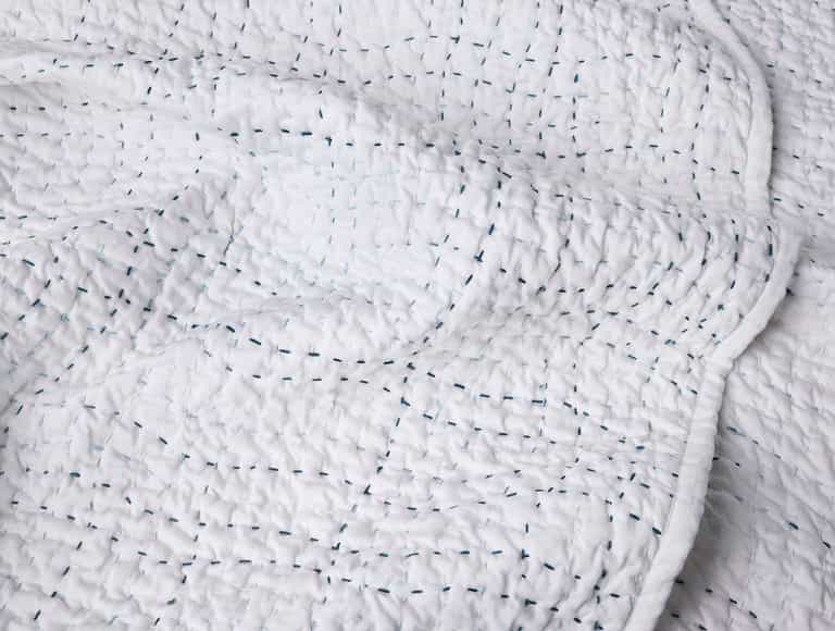 Pebbled Handstitched Organic Toddler Quilt