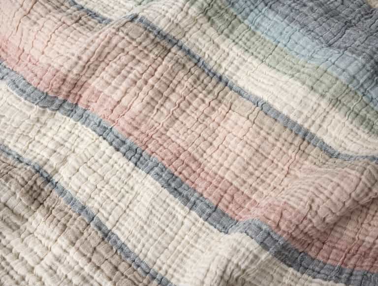 Topanga Organic Matelasse Striped Throw