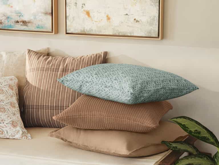 Coral Bell Print Decorative Pillow Cover
