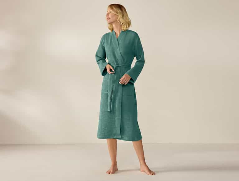 Unisex Organic Waffle Robe