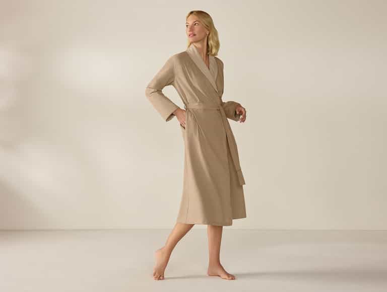 Women's Cloud Brushed Organic Flannel Robe
