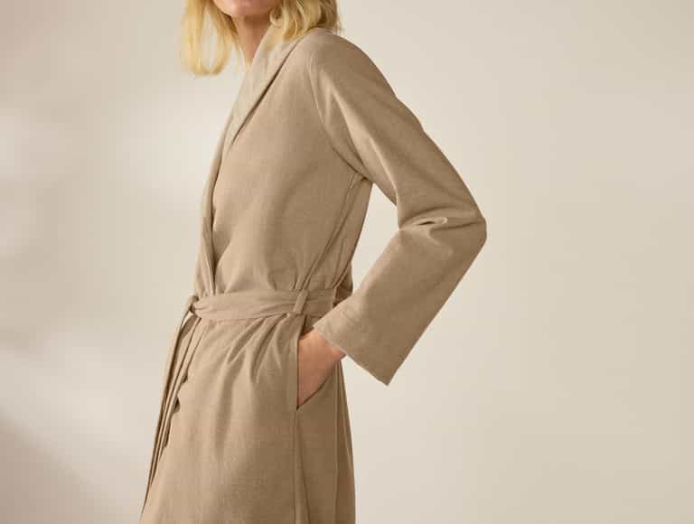 Women's Cloud Brushed Organic Flannel Robe