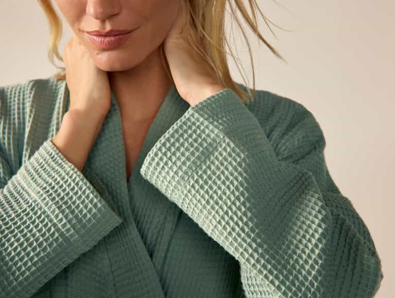 Unisex Organic Waffle Robe