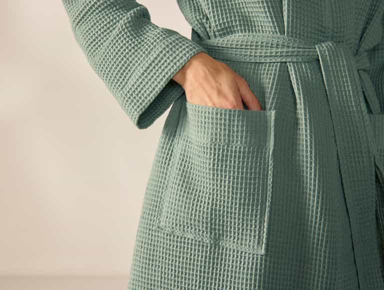 Unisex Organic Waffle Robe