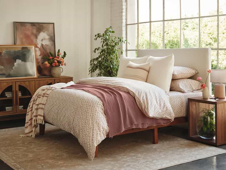 Organic Print Percale Sheet Set