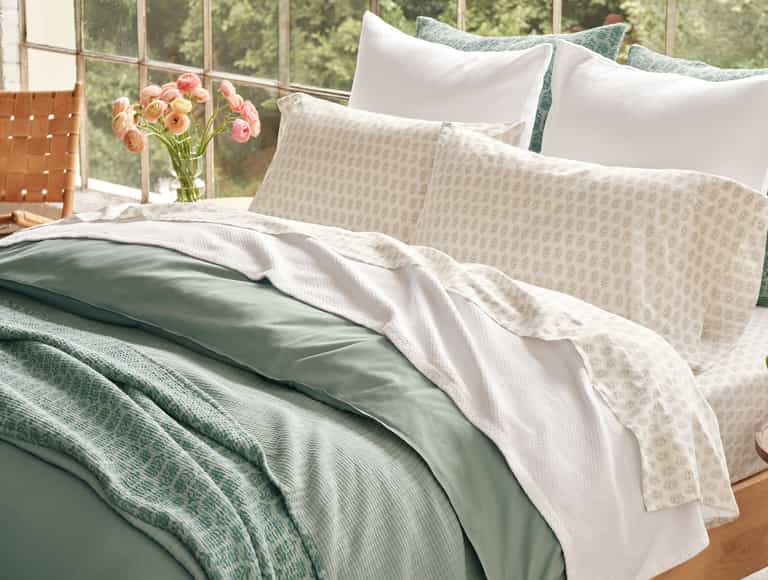 Organic Print Percale Sheet Set