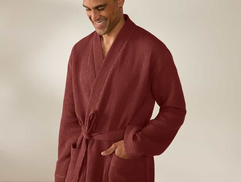 Unisex Organic Waffle Robe