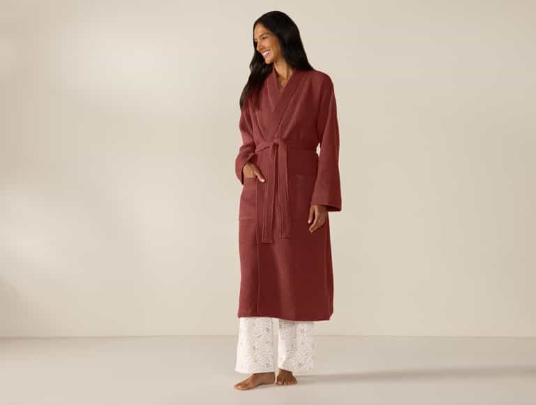 Unisex Organic Waffle Robe