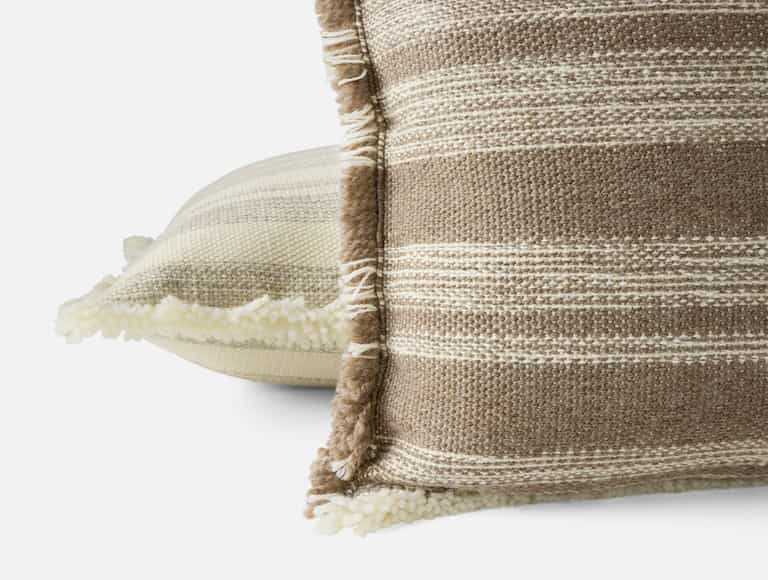 Alpaca Striped Decorative Throw Pillow Cover