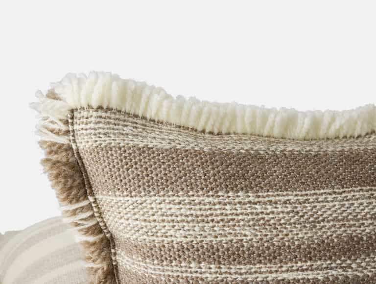 Alpaca Striped Decorative Throw Pillow Cover