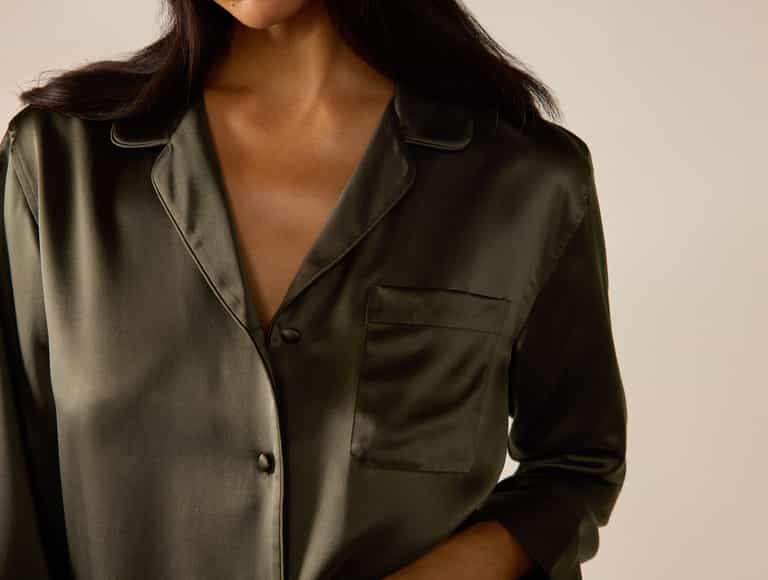 Selene Organic Silk Long Sleeve Pajama Set