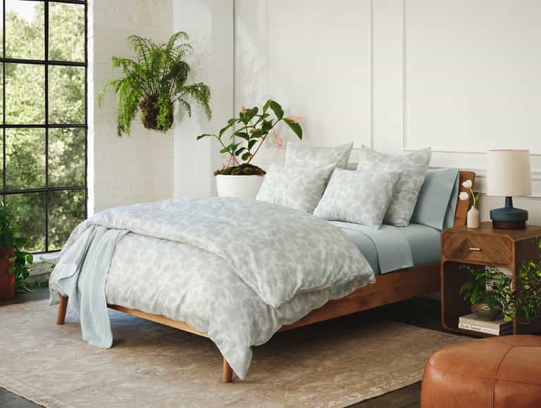 Camellia Organic Print Duvet Cover