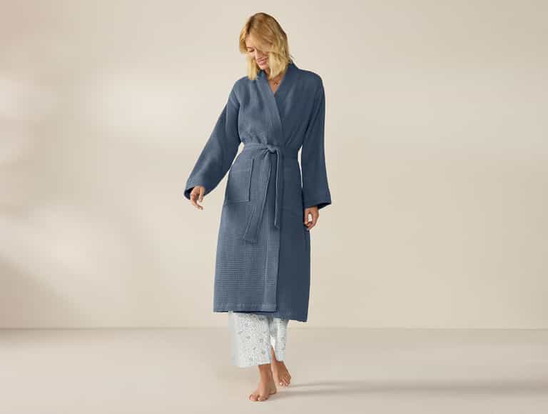 Unisex Organic Waffle Robe