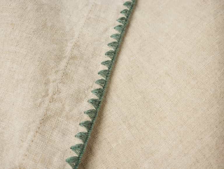 Olivos Embroidered Organic Linen Napkins