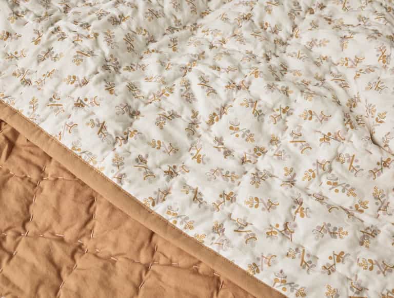 Printed Handstitched Organic Toddler Quilt