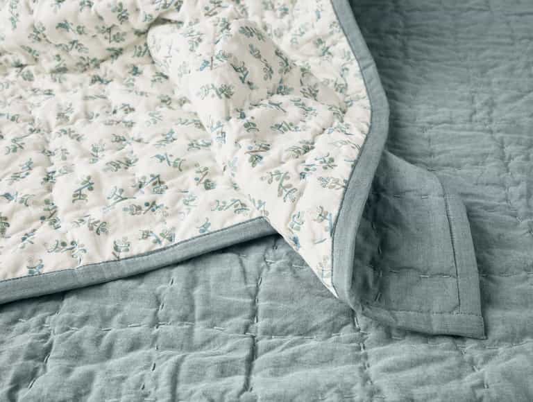 Printed Handstitched Organic Toddler Quilt