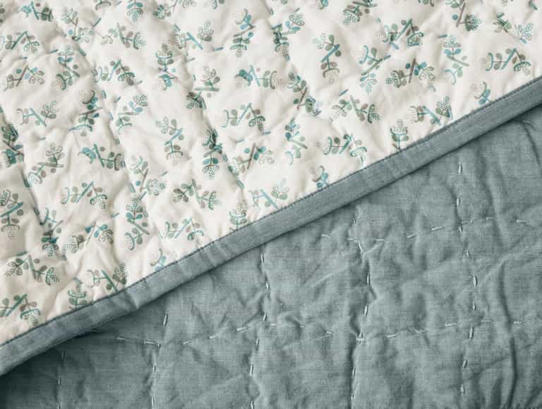 Printed Handstitched Organic Toddler Quilt
