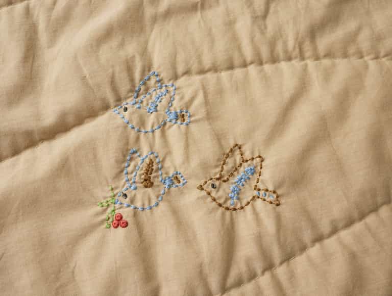 Woodland Organic Embroidered Toddler Quilt