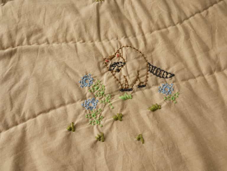 Woodland Organic Embroidered Toddler Quilt