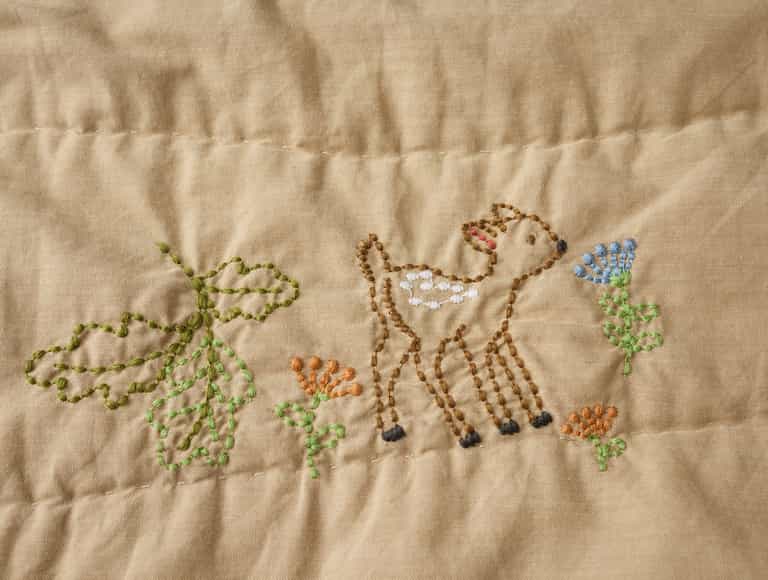 Woodland Organic Embroidered Toddler Quilt