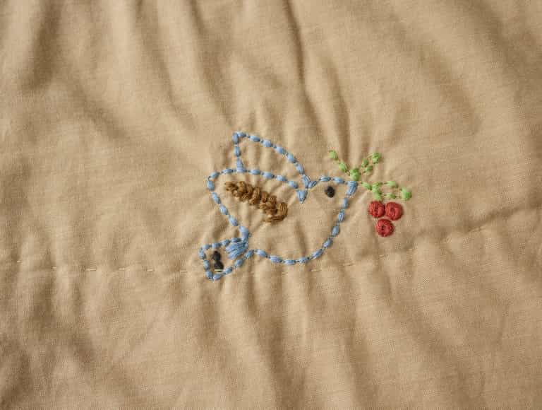 Woodland Organic Embroidered Toddler Quilt