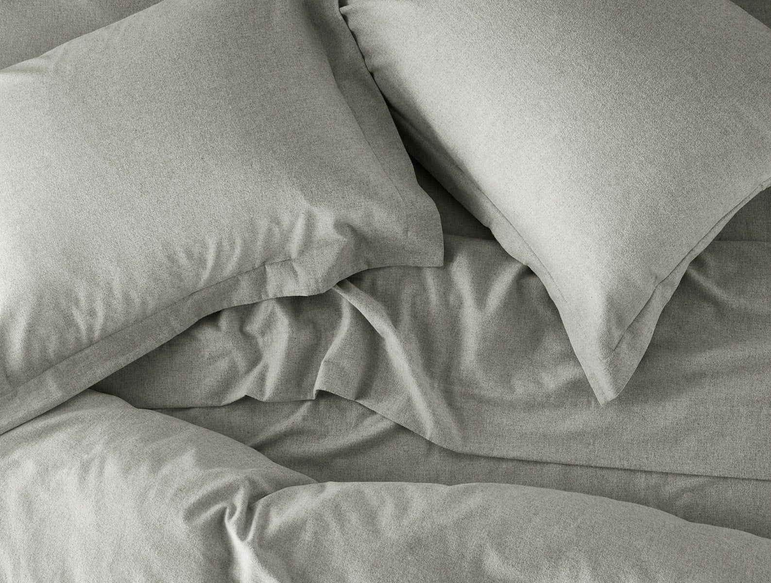 Cloud Brushed™ Organic Flannel Duvet Cover | Pale Gray Heather