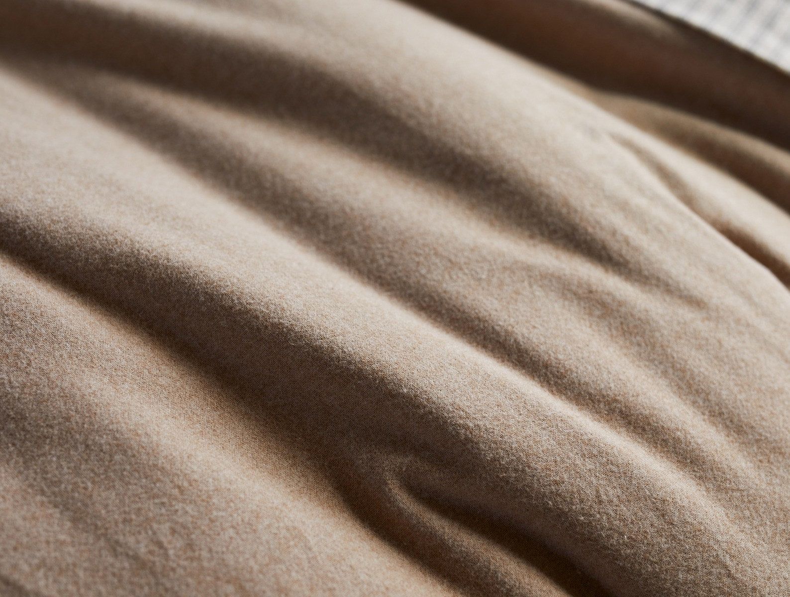 Cloud Brushed™ Organic Flannel Duvet Cover | Camel Heather