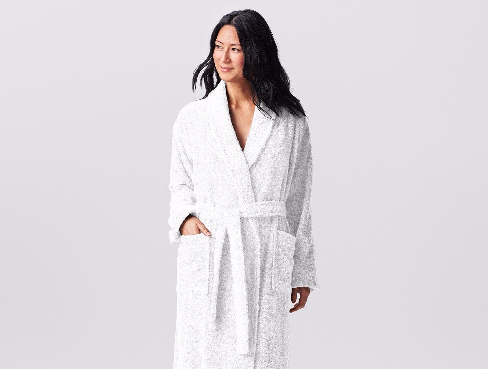 Unisex Cloud Loom Organic Robe | Alpine White