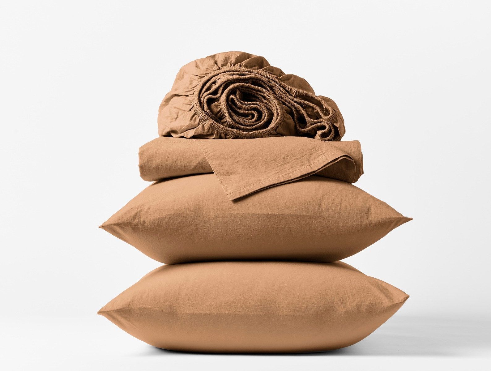Organic Crinkled Percale™ Sheet Set - Coyuchi | Ginger