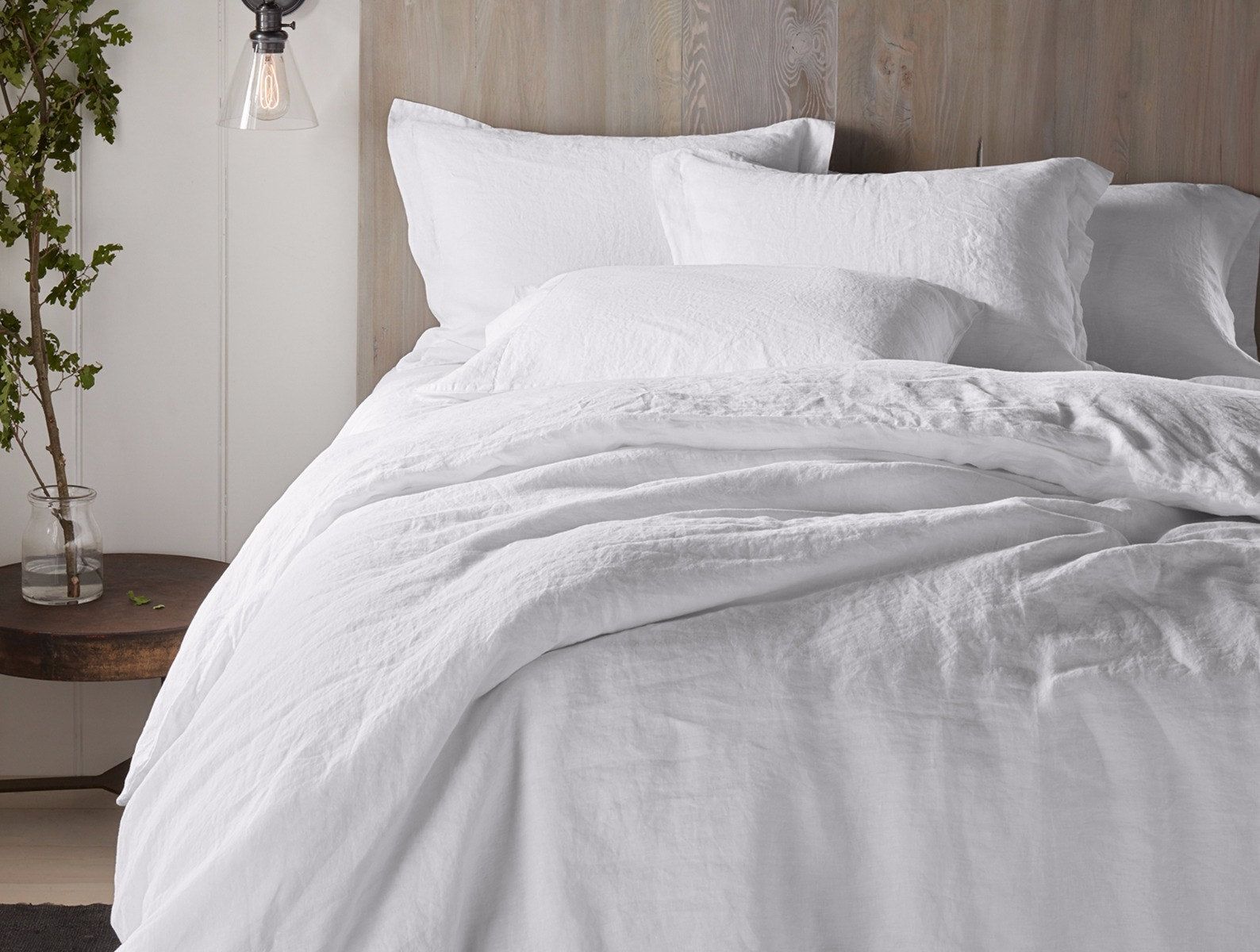 Organic Relaxed Linen Duvet Cover | Alpine White