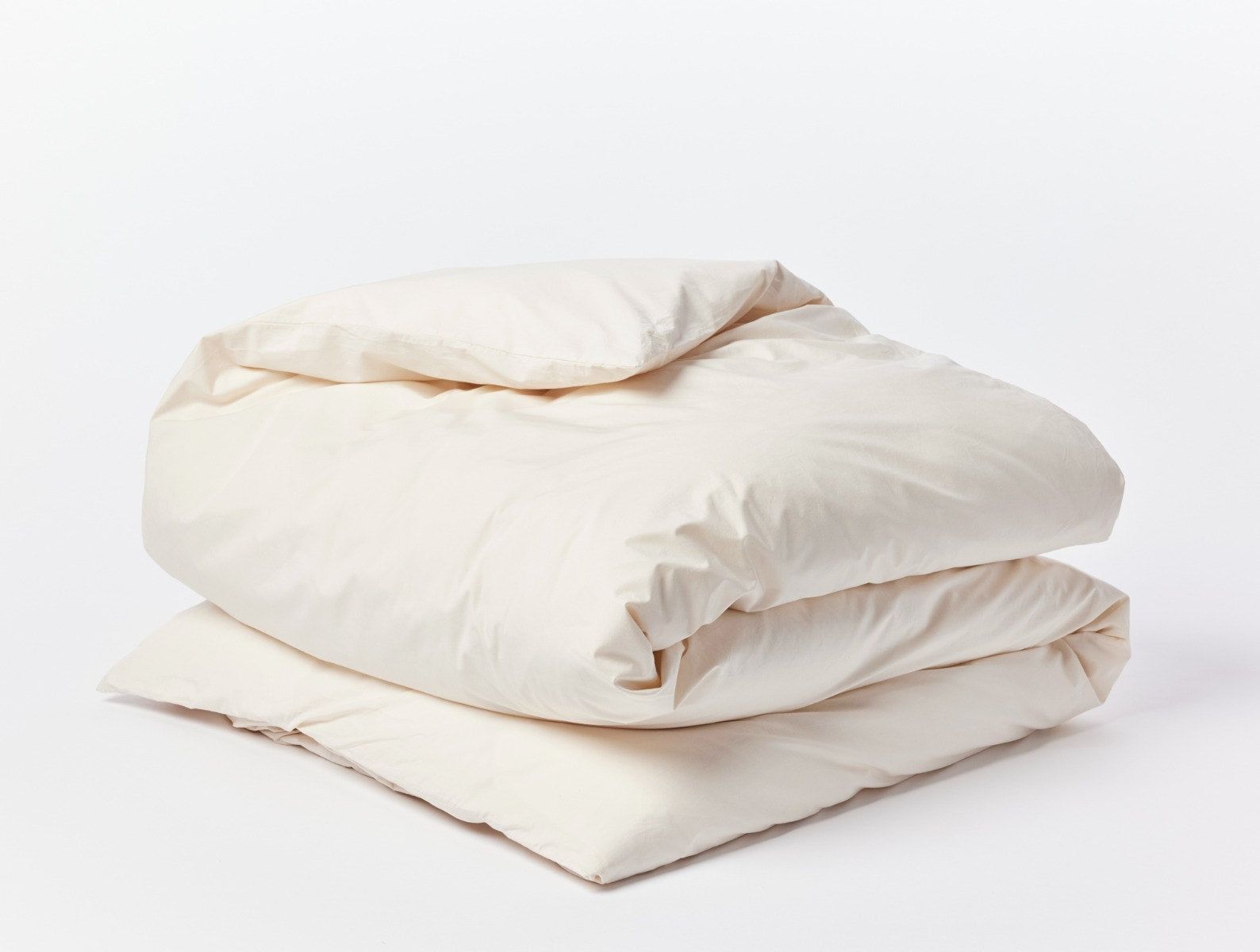 300 Thread Count Organic Percale Duvet Cover | Undyed